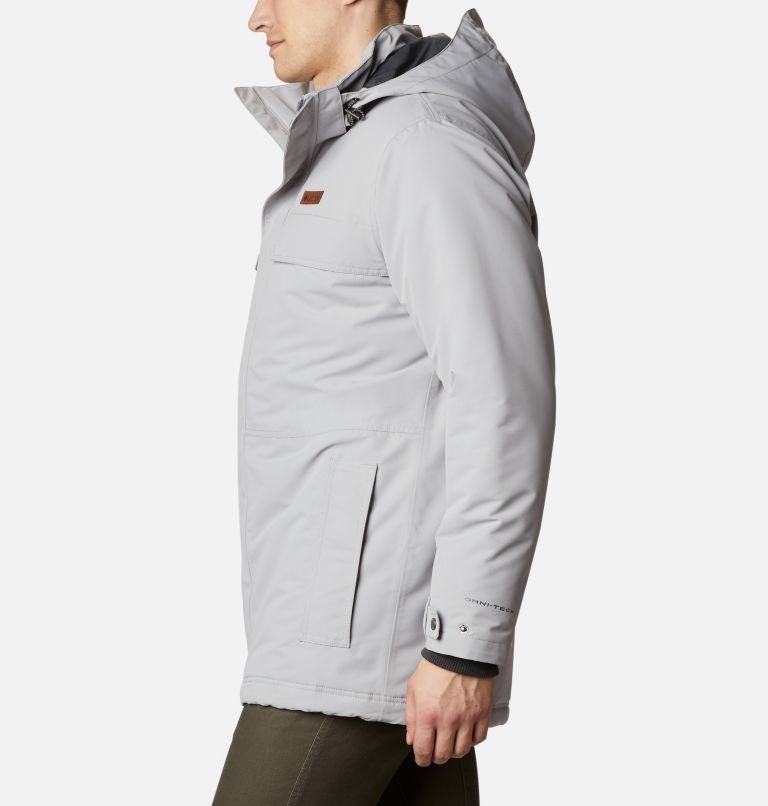 Men's Columbia Rugged Path Parka Jackets Light Grey | CA-WC31A