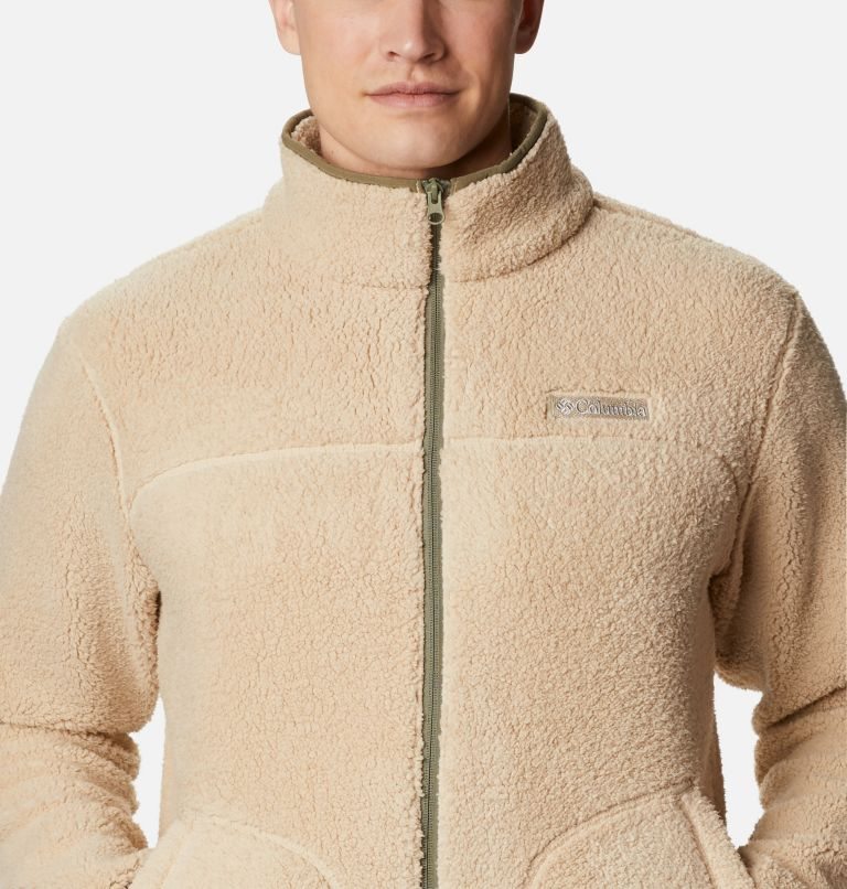 Men's Columbia Rugged Ridge II Sherpa Full Zip Fleece Jackets Beige | CA-V306L