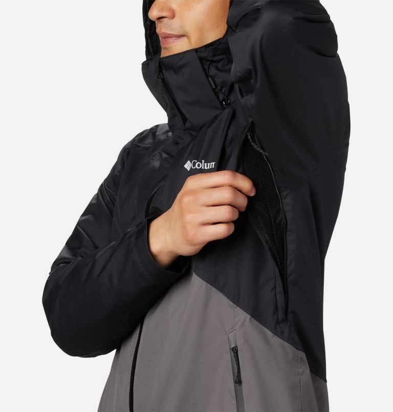 Men's Columbia Scape Rain Jackets Black / Grey | CA-N43L6