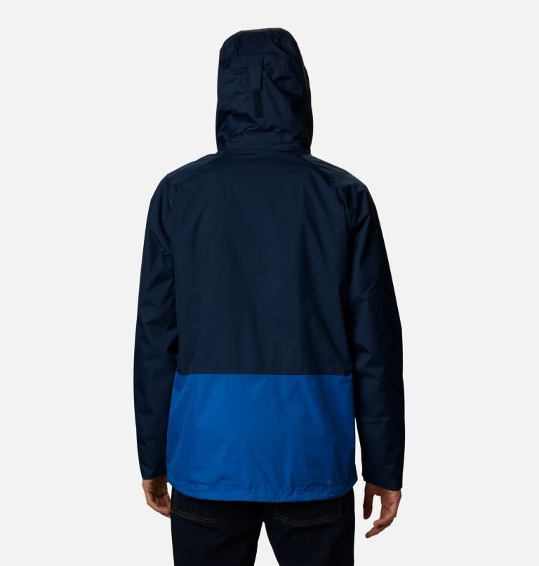 Men's Columbia Scape Rain Jackets Navy | CA-W8354