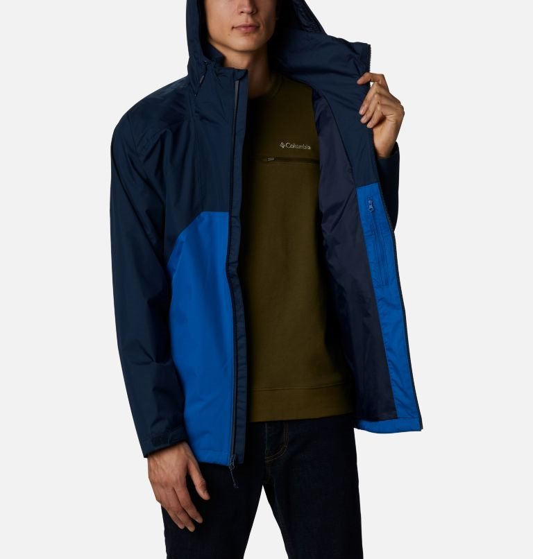 Men's Columbia Scape Rain Jackets Navy | CA-W8354