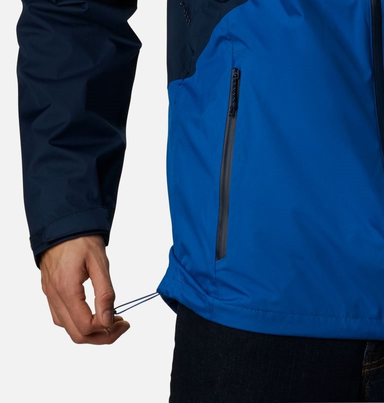 Men's Columbia Scape Rain Jackets Navy | CA-W8354