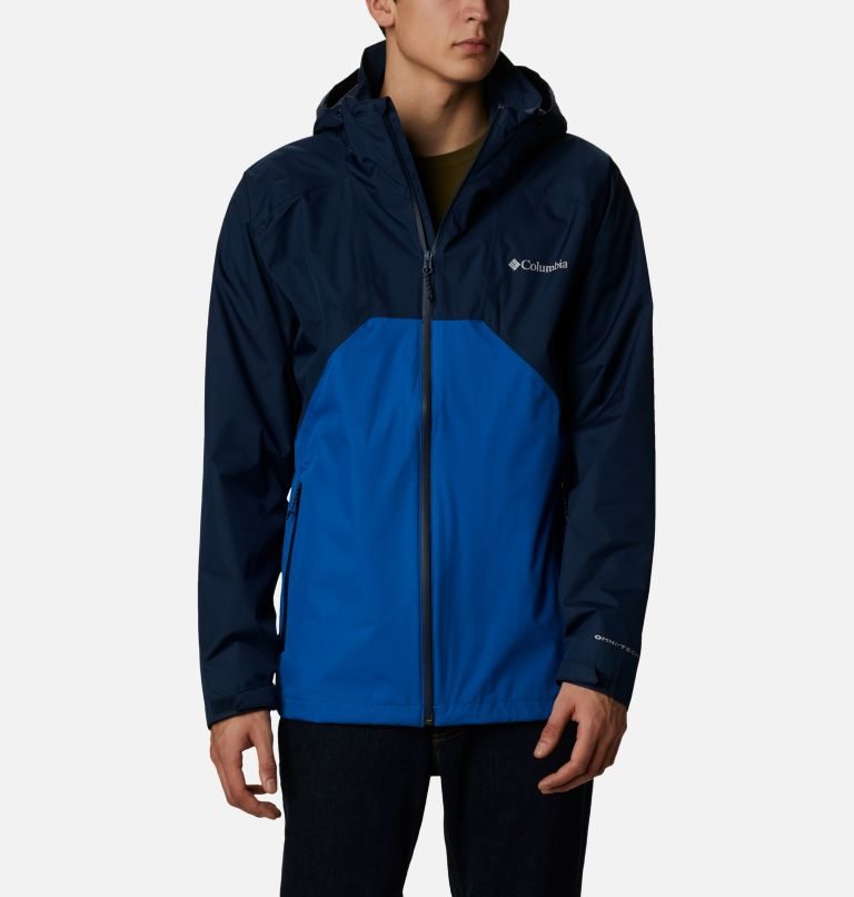 Men\'s Columbia Scape Rain Jackets Navy | CA-W8354