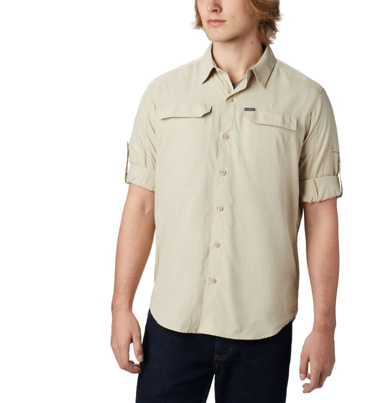 Men's Columbia Silver Ridge 2.0 Long Sleeve Shirts Khaki | CA-DAC8L