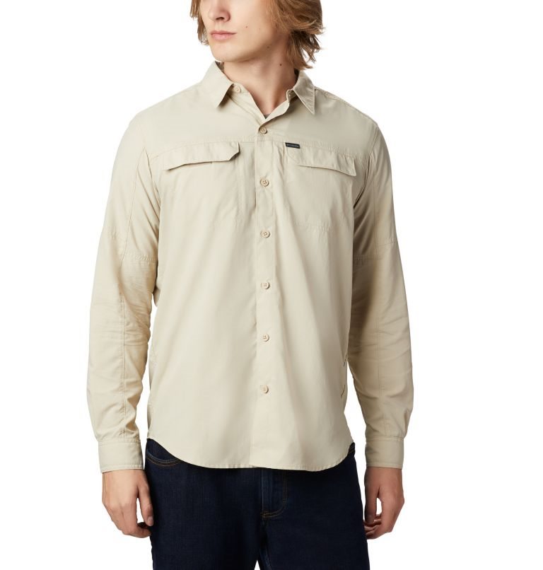 Men\'s Columbia Silver Ridge 2.0 Long Sleeve Shirts Khaki | CA-DAC8L