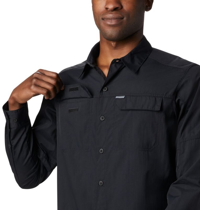 Men's Columbia Silver Ridge 2.0 Long Sleeve Shirts Black | CA-Q1AC6