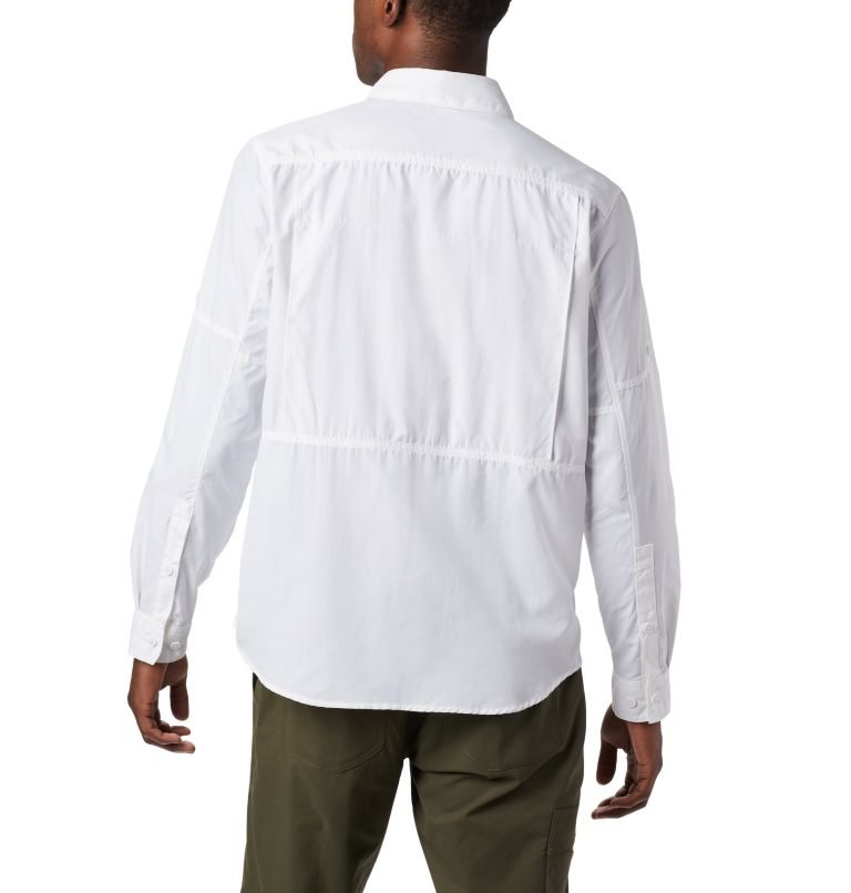 Men's Columbia Silver Ridge 2.0 Long Sleeve Shirts White | CA-ZAL85