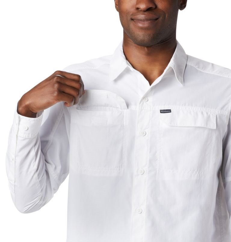 Men's Columbia Silver Ridge 2.0 Long Sleeve Shirts White | CA-ZAL85