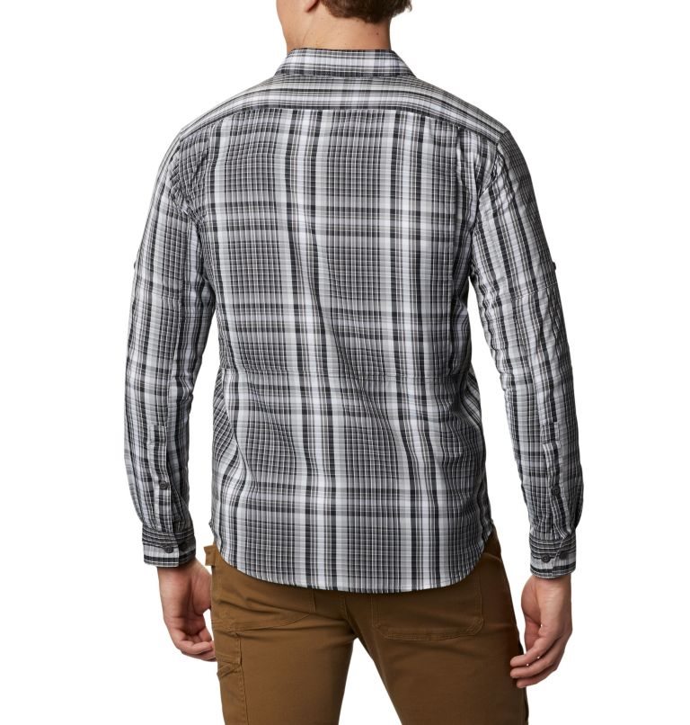 Men's Columbia Silver Ridge 2.0 Plaid Long Sleeve Shirts Grey | CA-B35C0