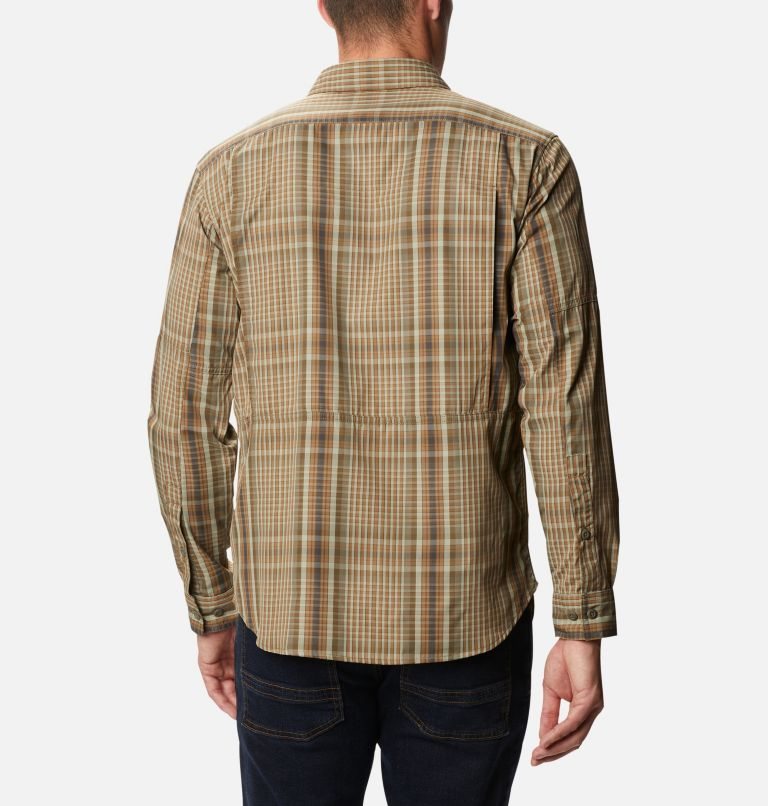 Men's Columbia Silver Ridge 2.0 Plaid Long Sleeve Shirts Light Brown | CA-Z165C