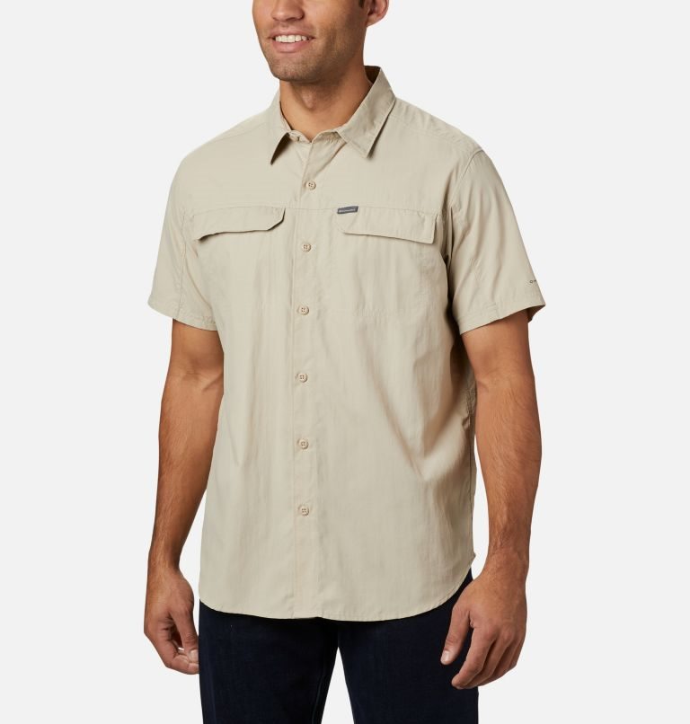 Men\'s Columbia Silver Ridge 2.0 Short Sleeve Shirts Khaki | CA-R468A