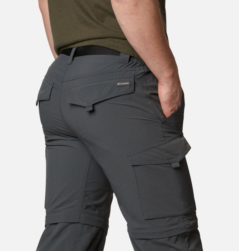 Men's Columbia Silver Ridge Convertible Pants Dark Grey | CA-E864L