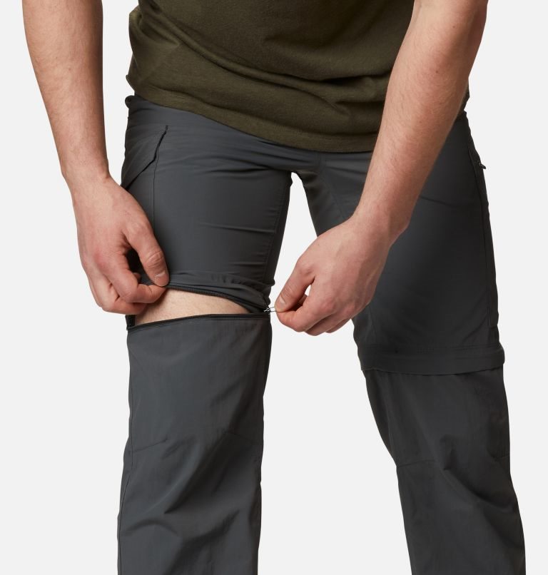 Men's Columbia Silver Ridge Convertible Pants Dark Grey | CA-E864L