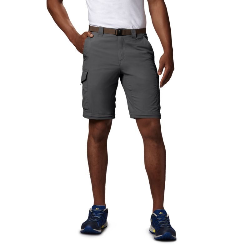 Men's Columbia Silver Ridge Convertible Pants Dark Grey | CA-E864L