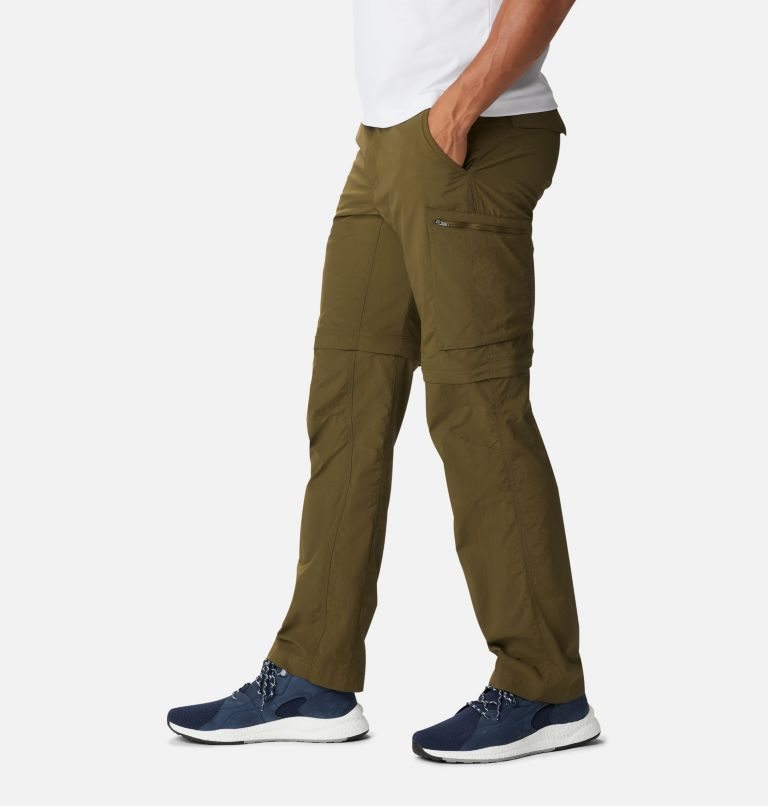 Men's Columbia Silver Ridge Convertible Pants Olive | CA-T14L5