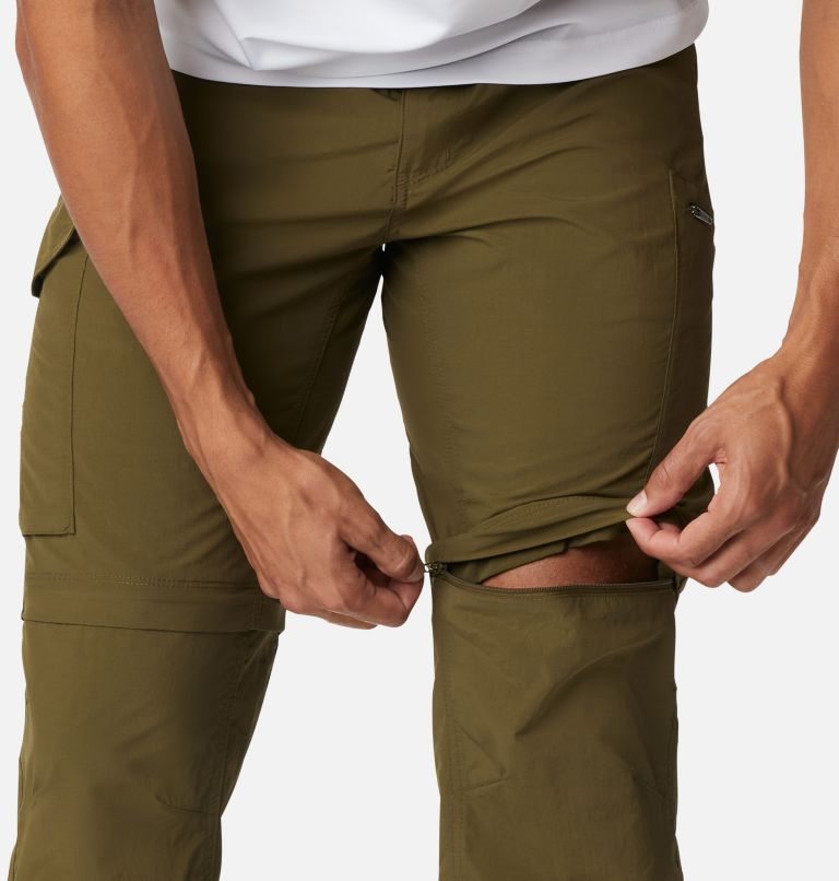 Men's Columbia Silver Ridge Convertible Pants Olive | CA-T14L5