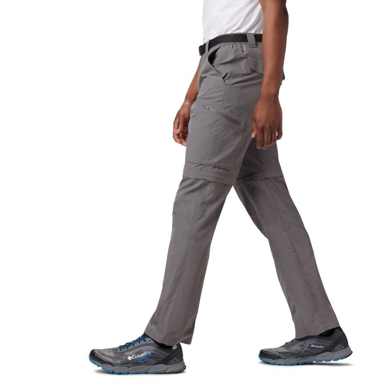 Men's Columbia Silver Ridge Convertible Pants Dark Grey | CA-YC5L0