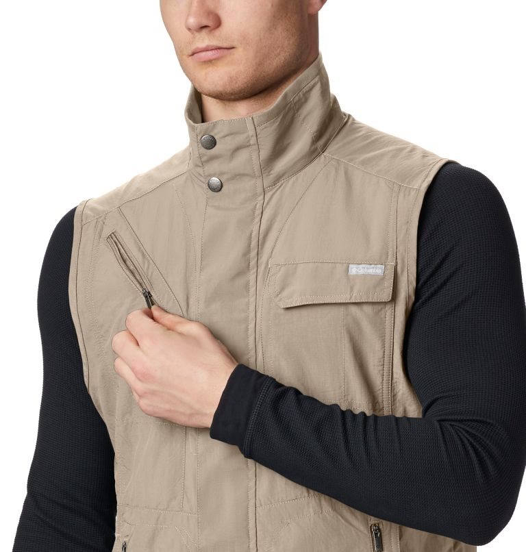 Men's Columbia Silver Ridge II Vest Khaki | CA-H6083