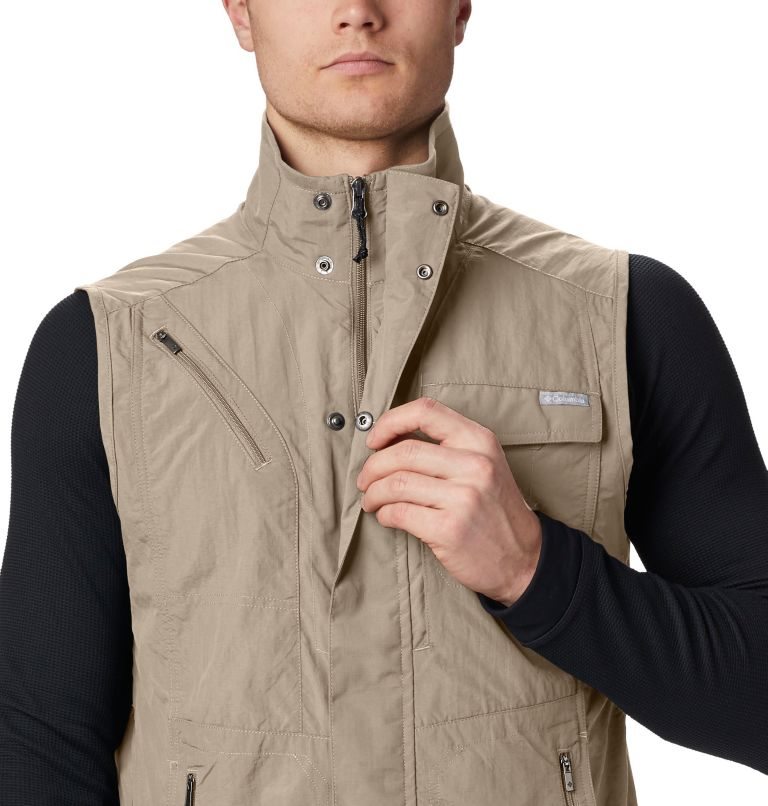 Men's Columbia Silver Ridge II Vest Khaki | CA-H6083