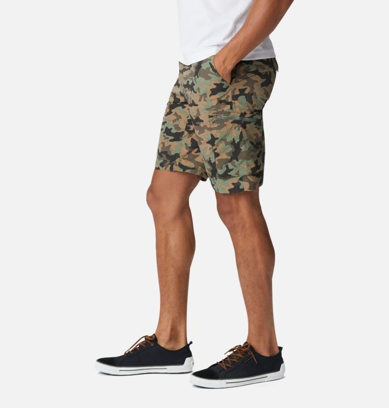 Men's Columbia Silver Ridge Printed Cargo Shorts Camo | CA-U5084