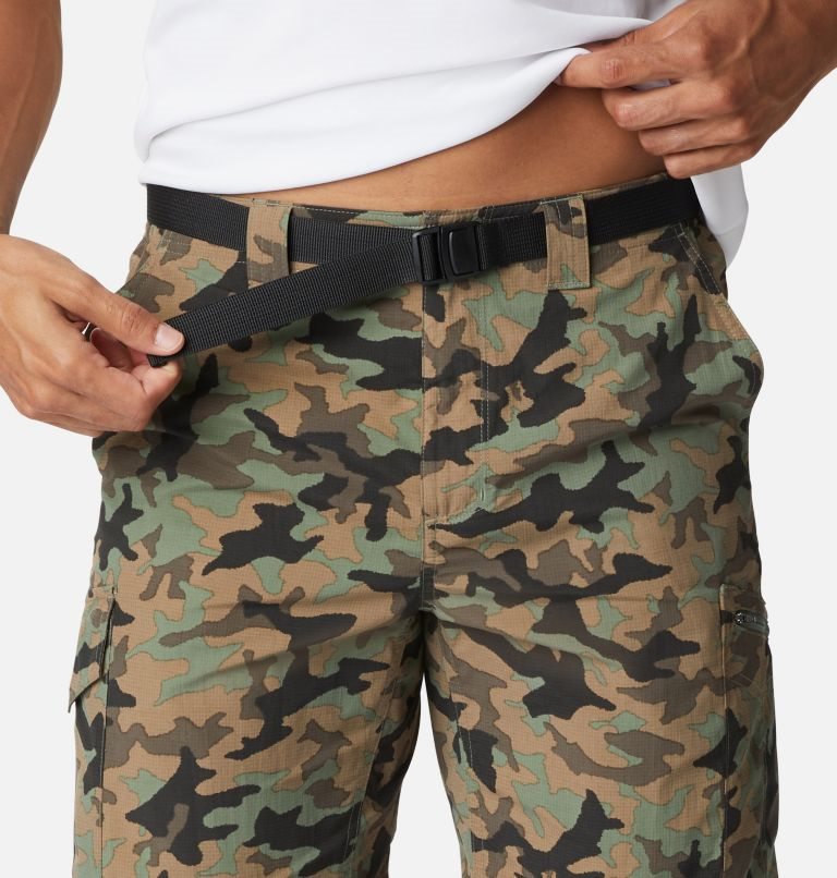 Men's Columbia Silver Ridge Printed Cargo Shorts Camo | CA-U5084