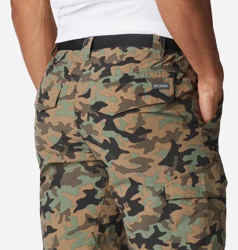 Men's Columbia Silver Ridge Printed Cargo Shorts Camo | CA-U5084