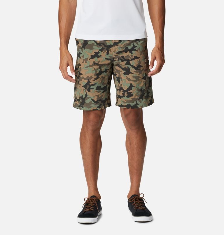 Men\'s Columbia Silver Ridge Printed Cargo Shorts Camo | CA-U5084