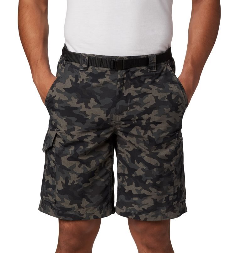 Men's Columbia Silver Ridge Printed Cargo Shorts Camo | CA-W3L8C