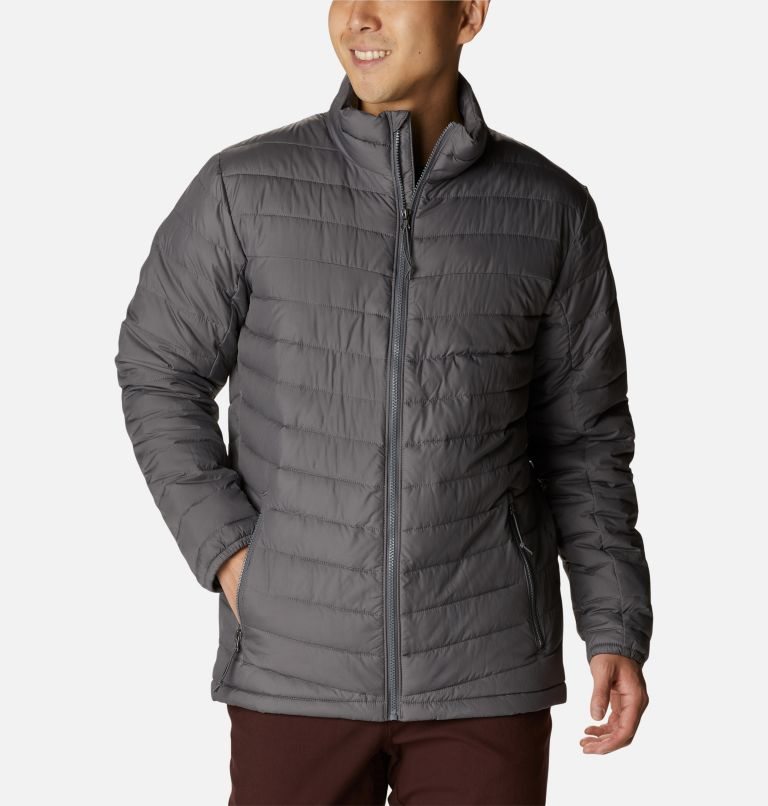 Men\'s Columbia Slope Edge Jackets Dark Grey | CA-D364L