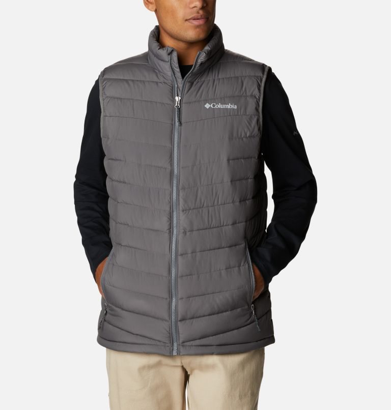 Men\'s Columbia Slope Edge Vest Grey | CA-WL1A5