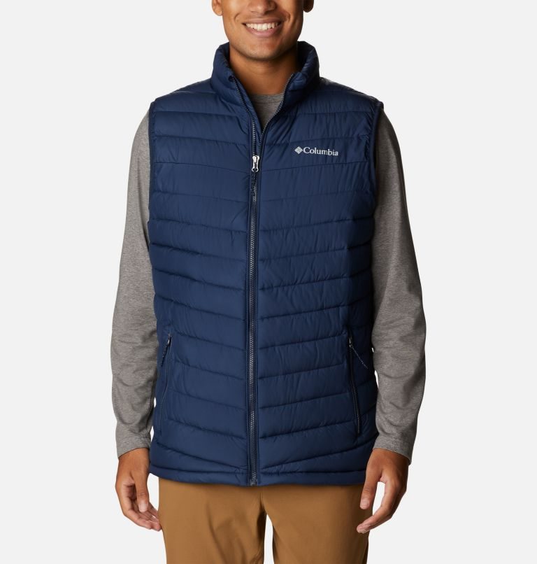 Men\'s Columbia Slope Edge Vest Navy | CA-A3C8A