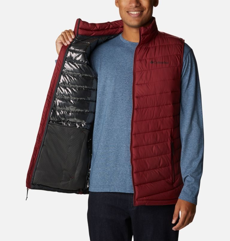 Men's Columbia Slope Edge Vest Red | CA-GL360