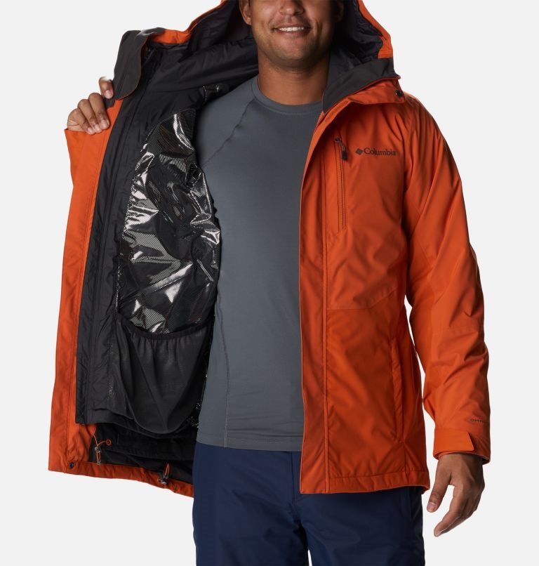 Men's Columbia Snow Glide Interchange Jackets Orange | CA-U045C