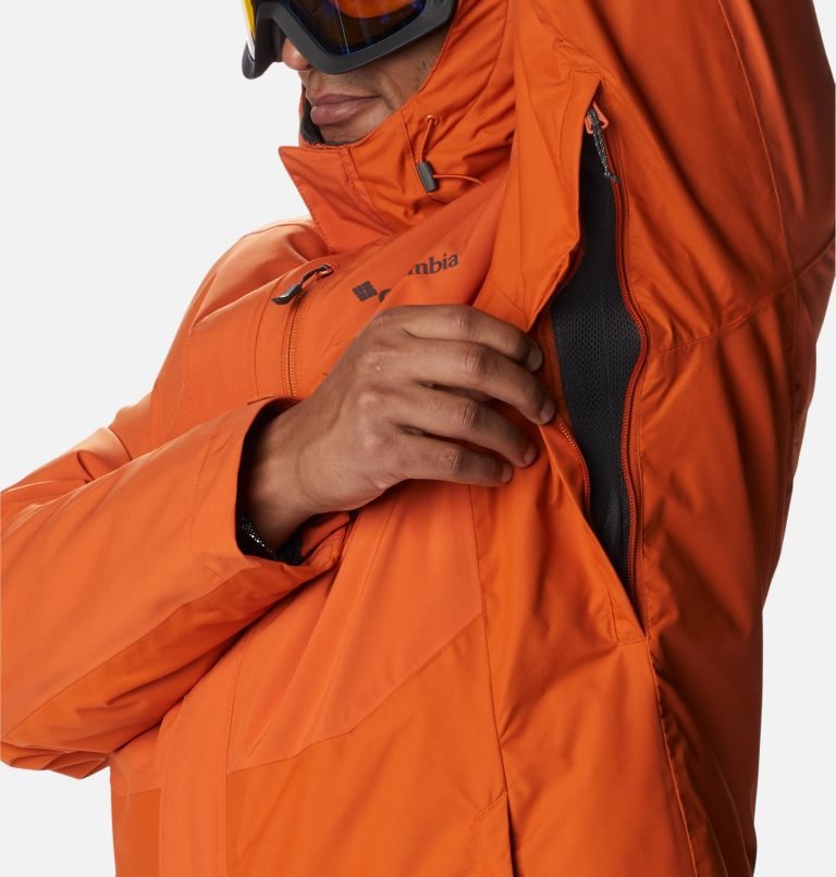 Men's Columbia Snow Glide Interchange Jackets Orange | CA-U045C