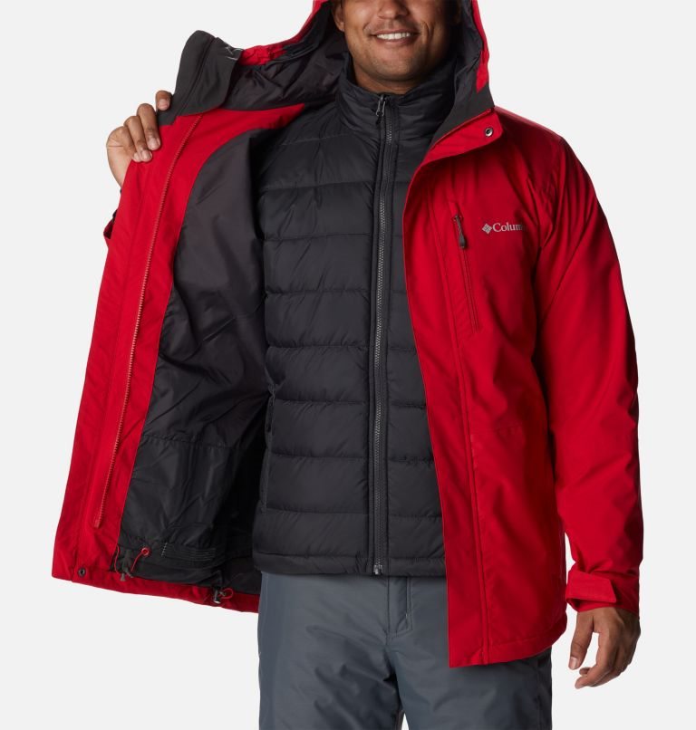 Men's Columbia Snow Glide Interchange Jackets Red | CA-VA501