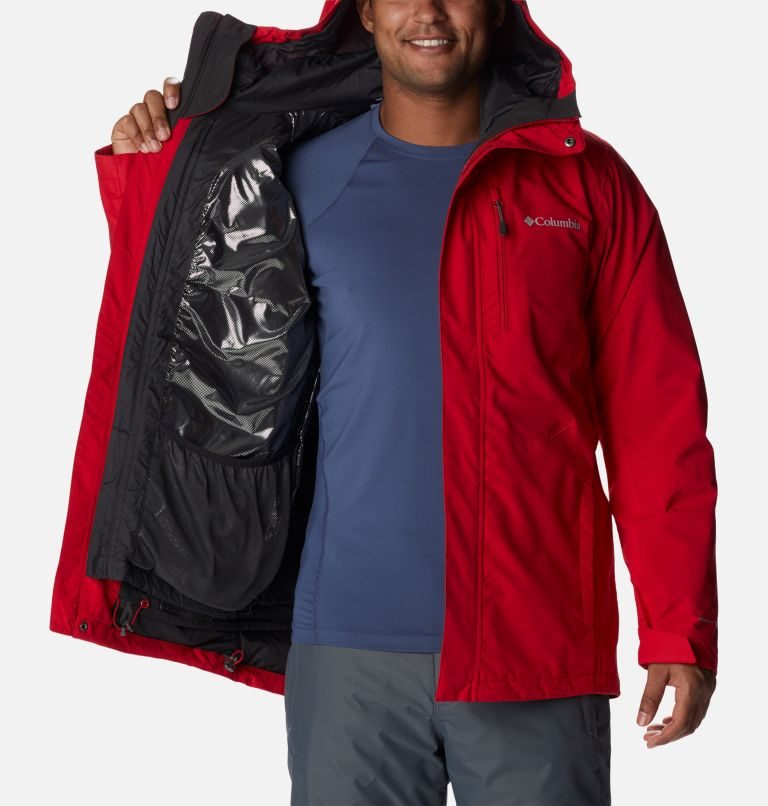 Men's Columbia Snow Glide Interchange Jackets Red | CA-VA501