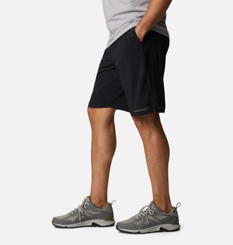 Men's Columbia Stealth Camp Active Short Shorts Black | CA-Y186L