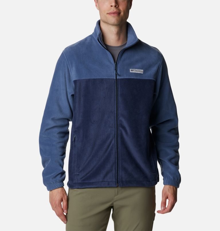 Men's Columbia Steens Mountain 2.0 Full Zip Fleece Jackets Navy | CA-I85CA