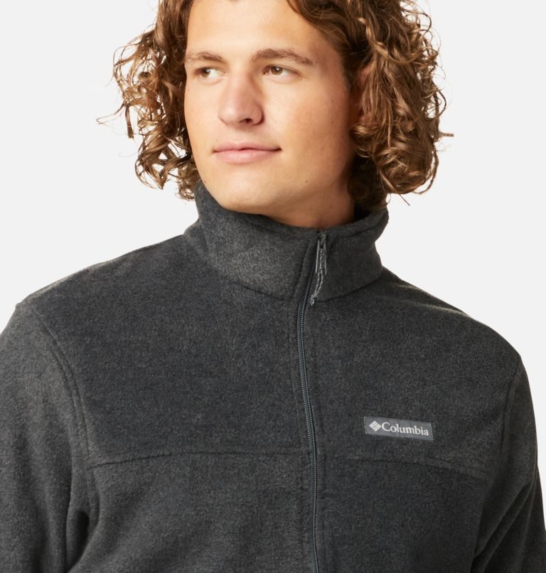 Men's Columbia Steens Mountain 2.0 Full Zip Fleece Jackets Black | CA-OA314