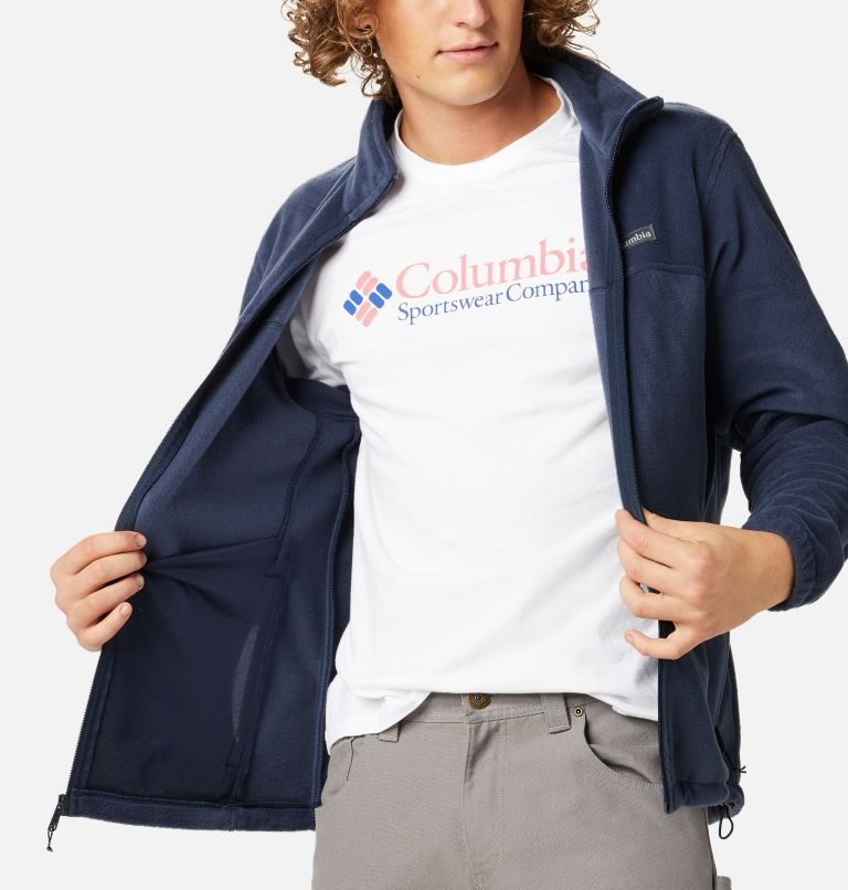 Men's Columbia Steens Mountain 2.0 Full Zip Fleece Jackets Navy | CA-Q5A0L