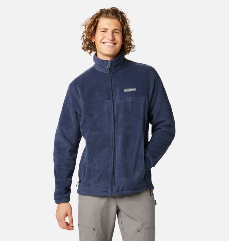 Men's Columbia Steens Mountain 2.0 Full Zip Fleece Jackets Navy | CA-Q5A0L