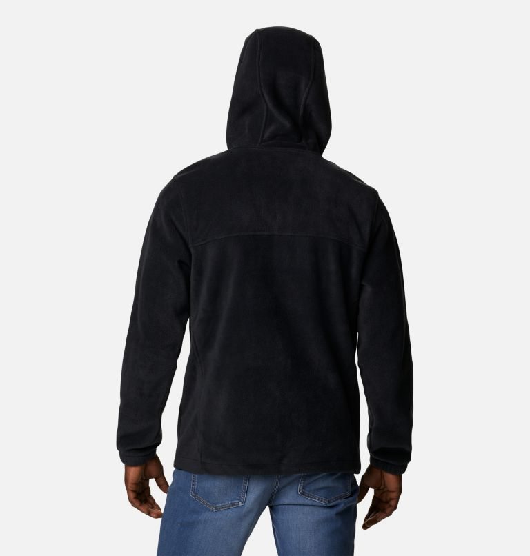 Men's Columbia Steens Mountain Full Zip Hoodie Fleece Jackets Black | CA-G0635