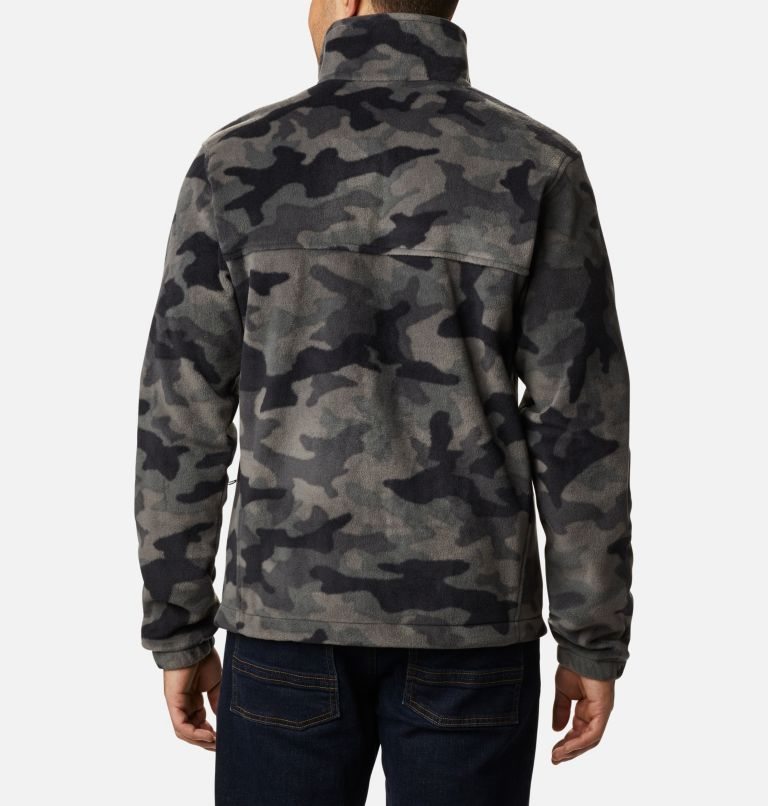 Men's Columbia Steens Mountain Printed Fleece Jackets Camo | CA-R3405