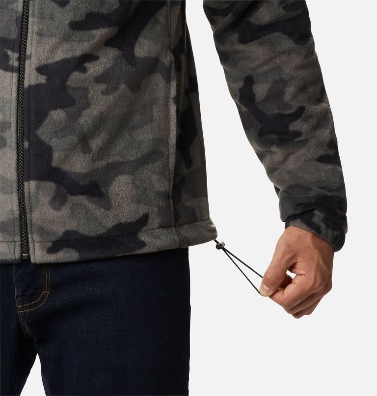 Men's Columbia Steens Mountain Printed Fleece Jackets Camo | CA-R3405