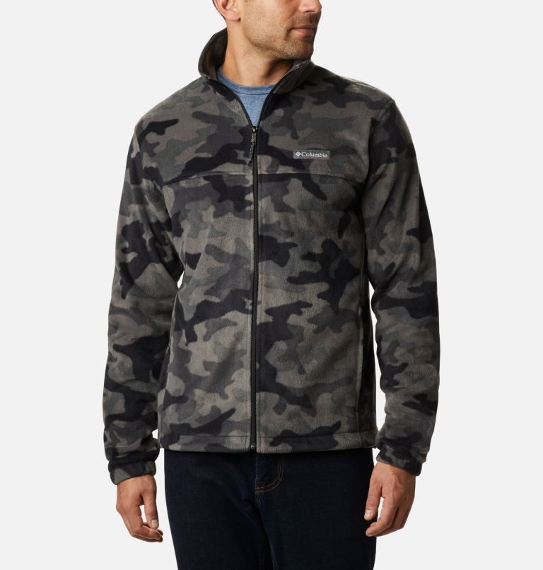 Men\'s Columbia Steens Mountain Printed Fleece Jackets Camo | CA-R3405