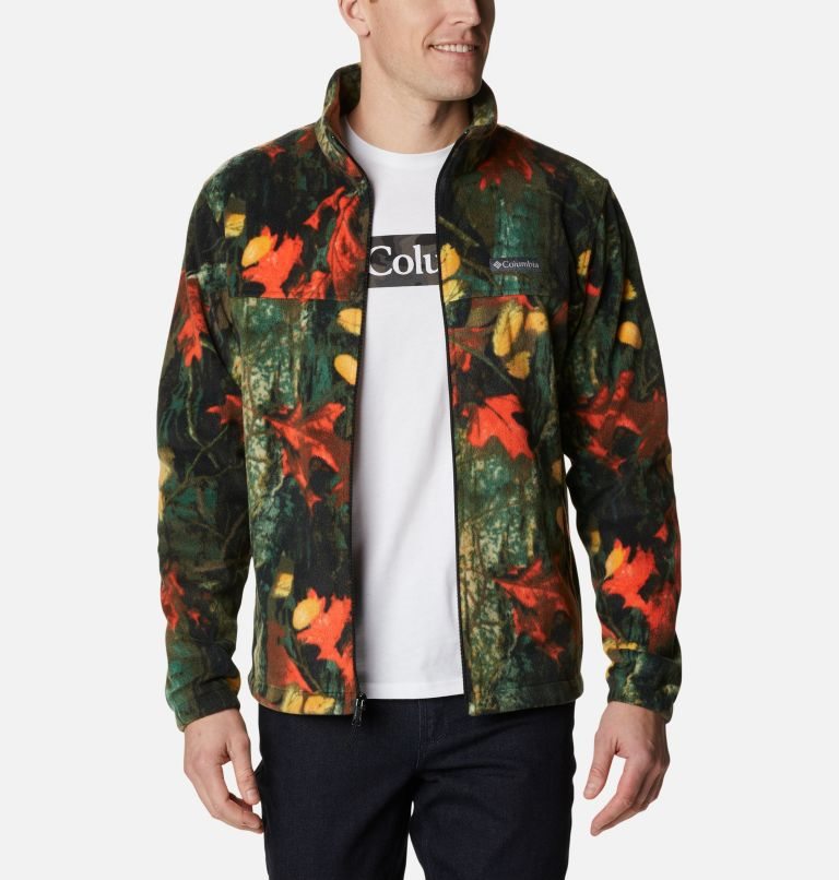 Men's Columbia Steens Mountain Printed Fleece Jackets Multicolor | CA-RLC85