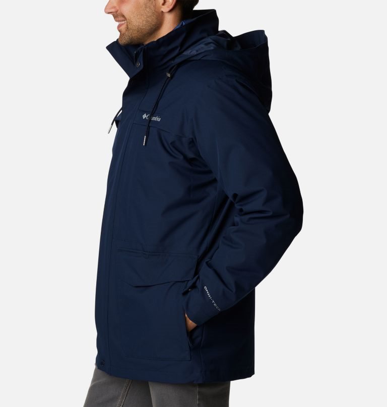 Men's Columbia Stuart Island Omni-Heat Infinity Interchange Jackets Navy | CA-FL5A6