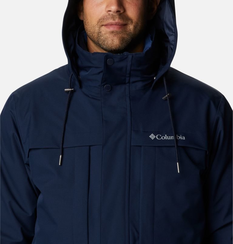 Men's Columbia Stuart Island Omni-Heat Infinity Interchange Jackets Navy | CA-FL5A6