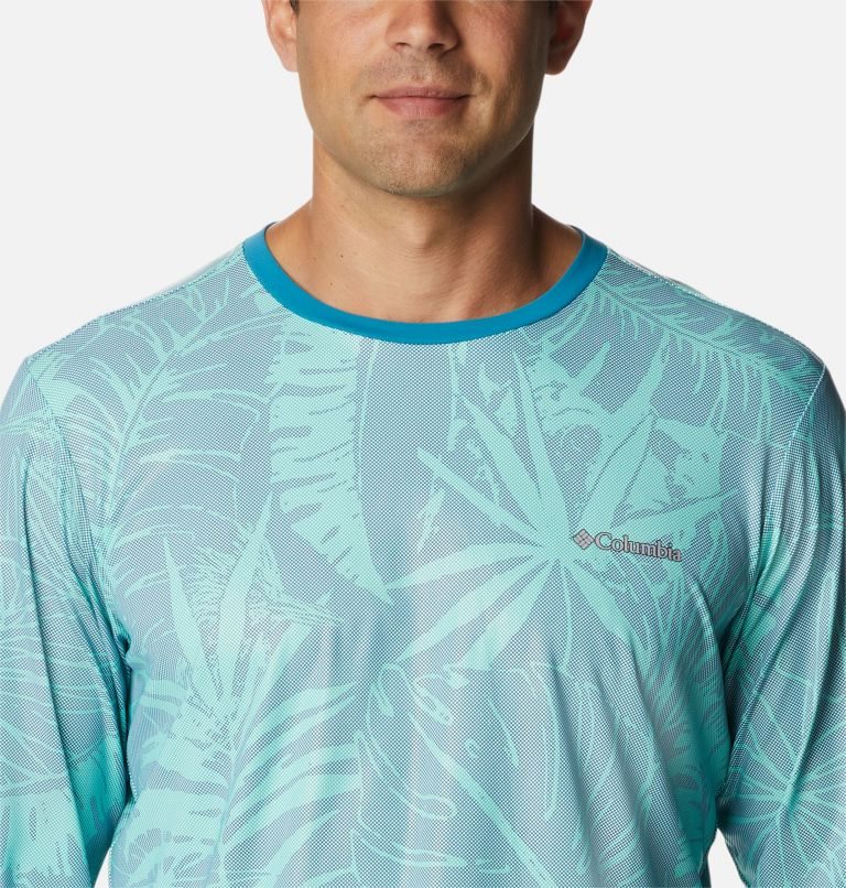 Men's Columbia Sun Deflector Summerdry Long Sleeve Sweatshirts Turquoise | CA-A4531