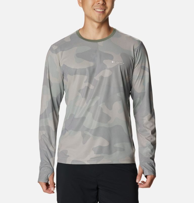 Men\'s Columbia Sun Deflector Summerdry Long Sleeve Sweatshirts Camo | CA-Z3CA8